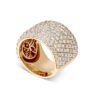 Full Diamonds Beehive design ring 18k Gold